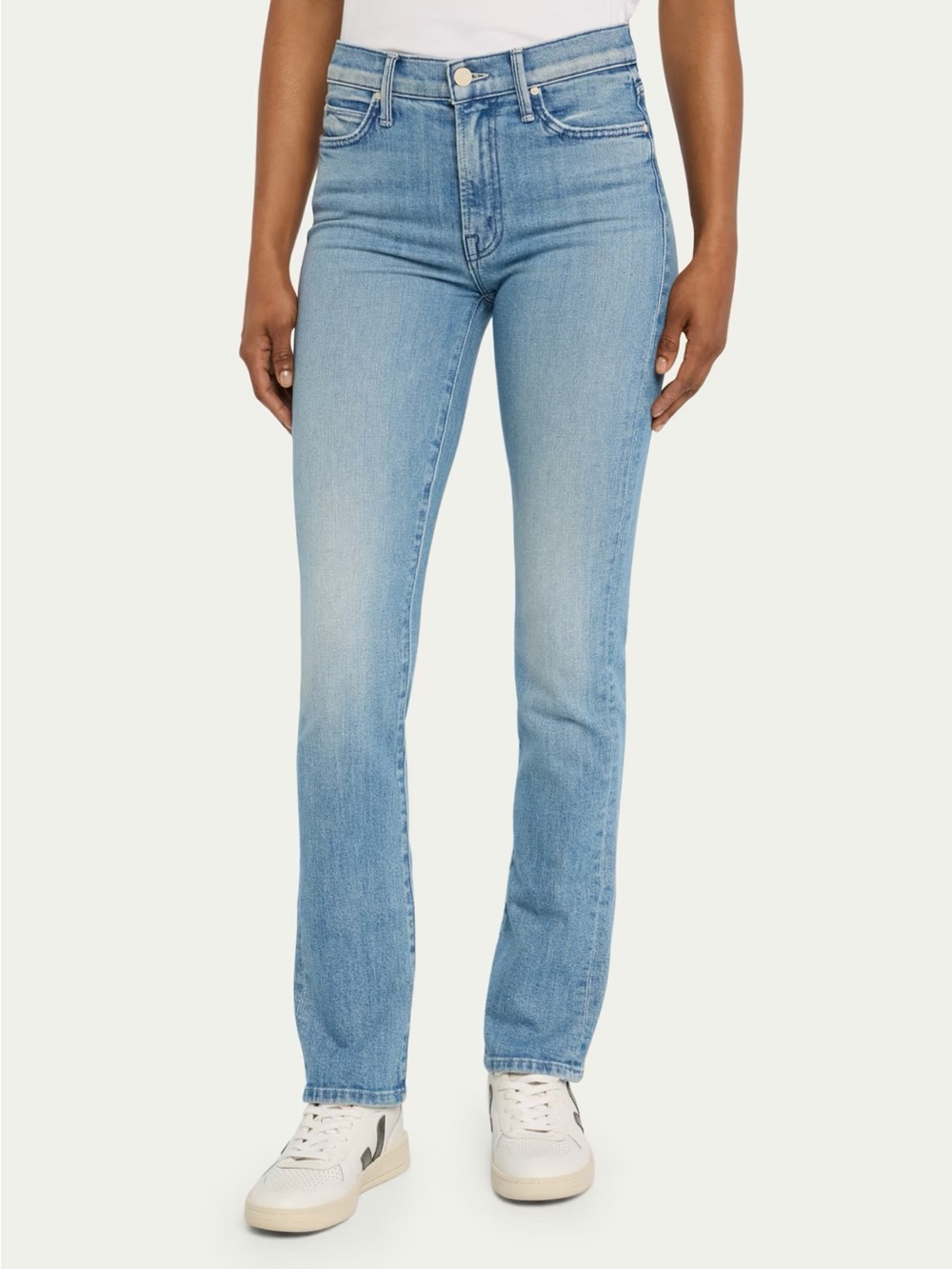 NWT MOTHER The Rascal Skimp Jeans 26 Punk Charming Slim Straight Blue Denim